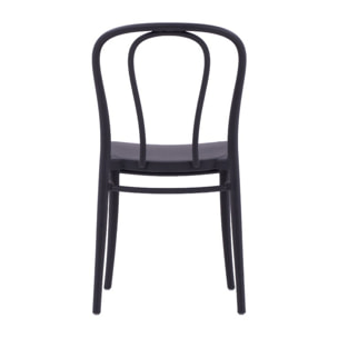 Set di 4 sedie BRISTOL in polipropilene antracite, impilabili