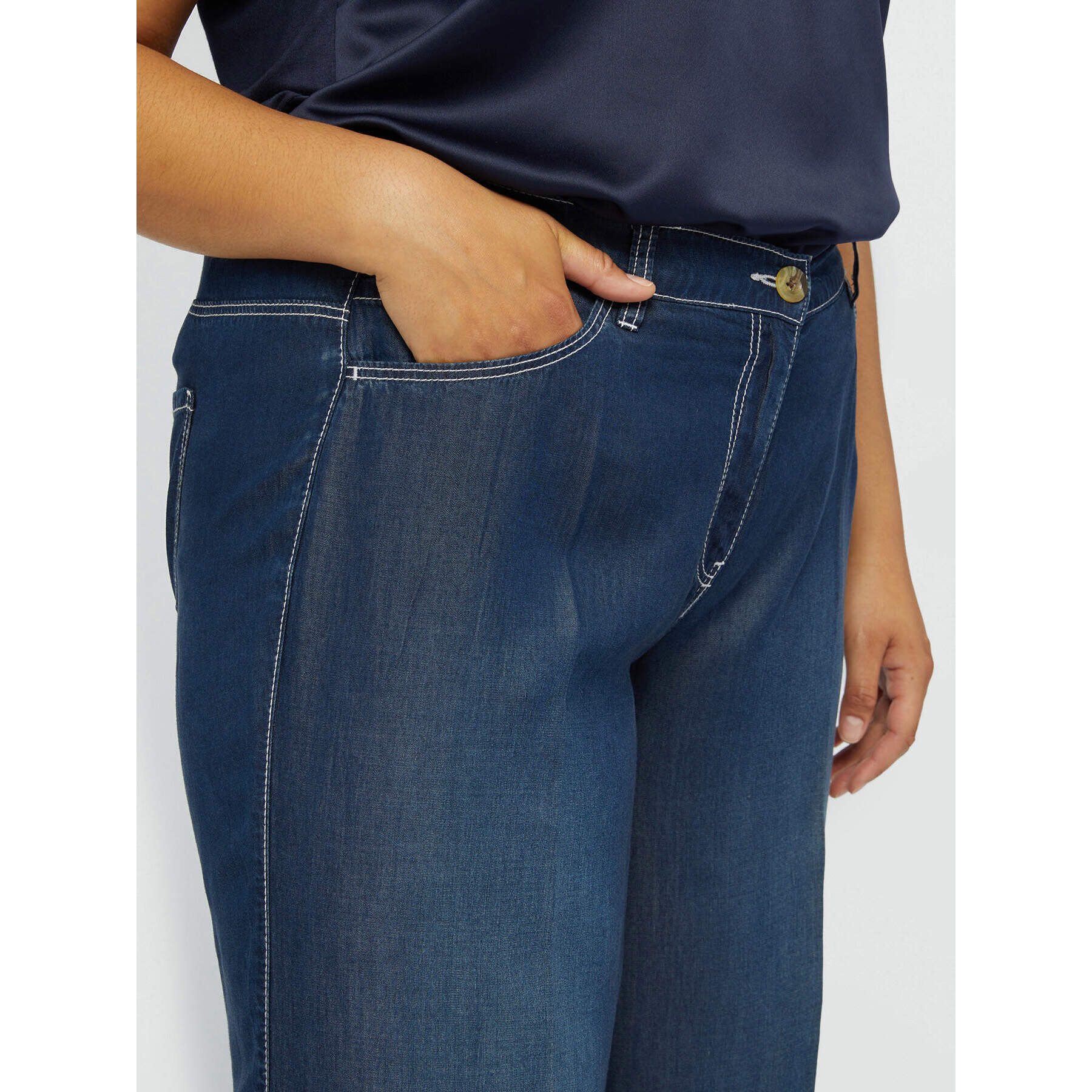 Fiorella Rubino - Wide leg in TENCEL™ - Blu