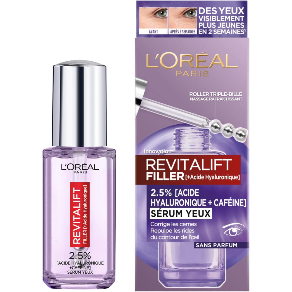 L'Oréal Paris Revitalift Filler Sérum Yeux à l'Acide Hyaluronique et à la Caféine