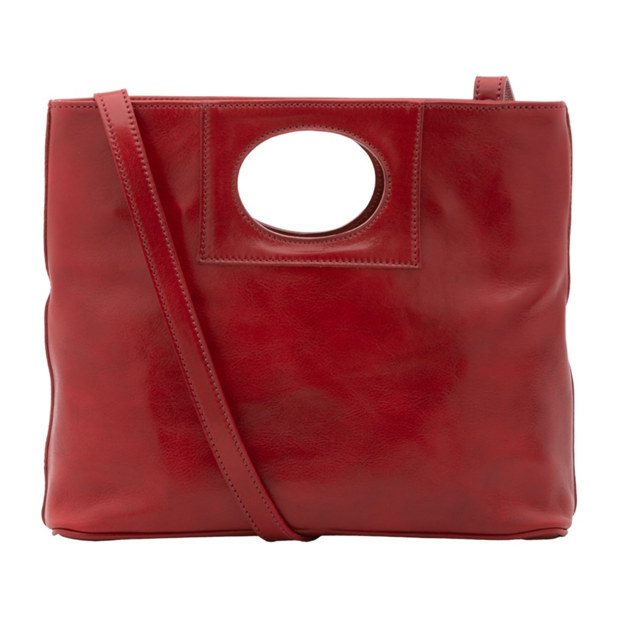 Borsa a tracolla da donna - Modello False - Vera pelle - 28.0 x 33.0 x 10.0 cm