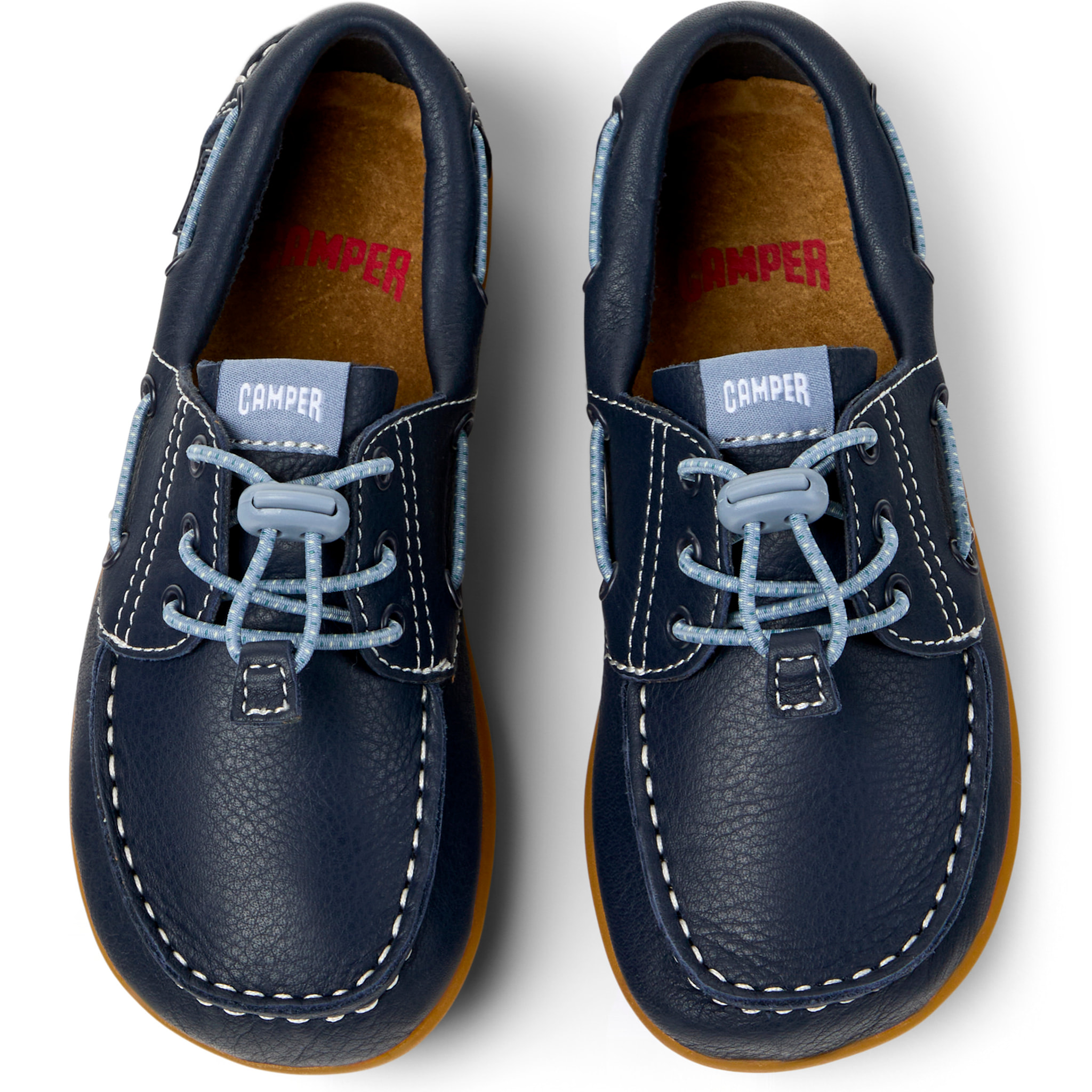 Zapatos de cordones - CAMPER Peu Cami - Azul - Cuero liso