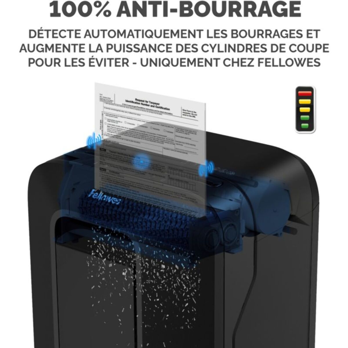 Destructeur FELLOWES MICROSHRED LX200 NOIR