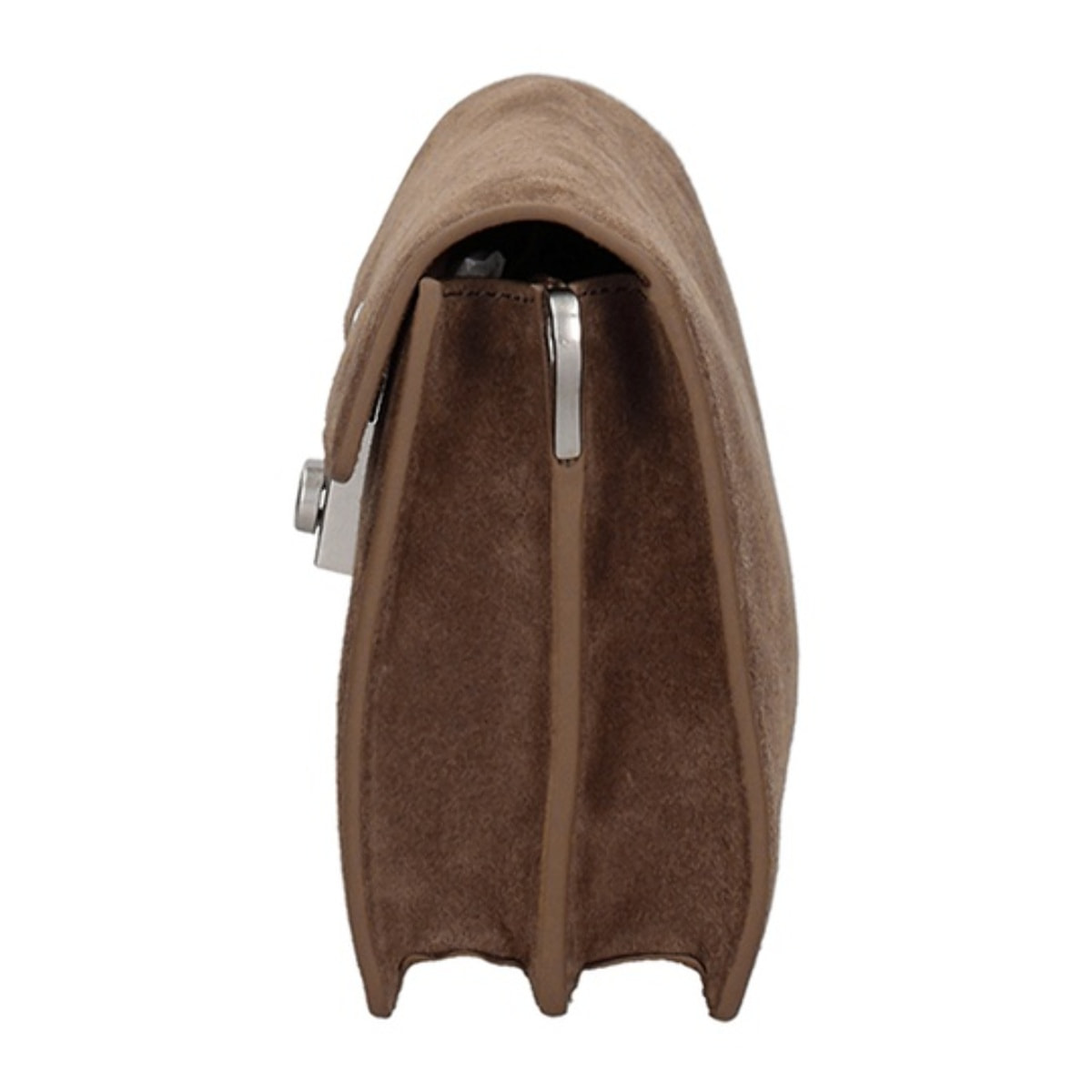 Borsa a tracolla da donna Made in Italy - Celeste Prime - Pelle scamosciata - 24.0 x 15.0 x 7.0 cm