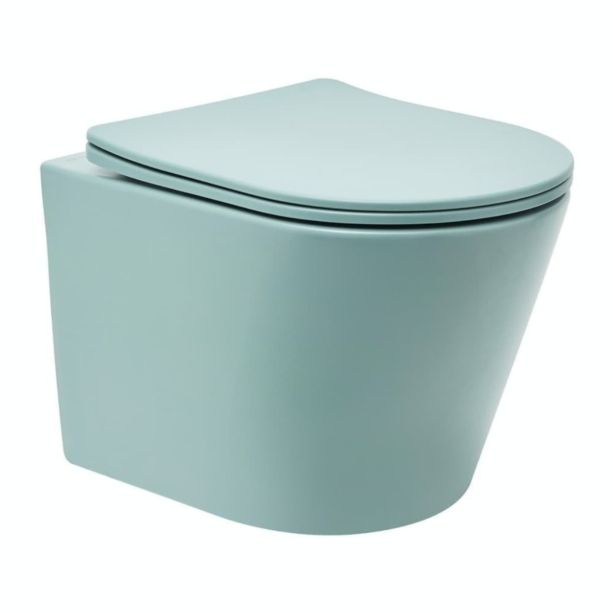 Infinitio WC suspendu sans bride en céramique avec abattant SoftClose, vert mat (SATINF010RREXPLGEM)