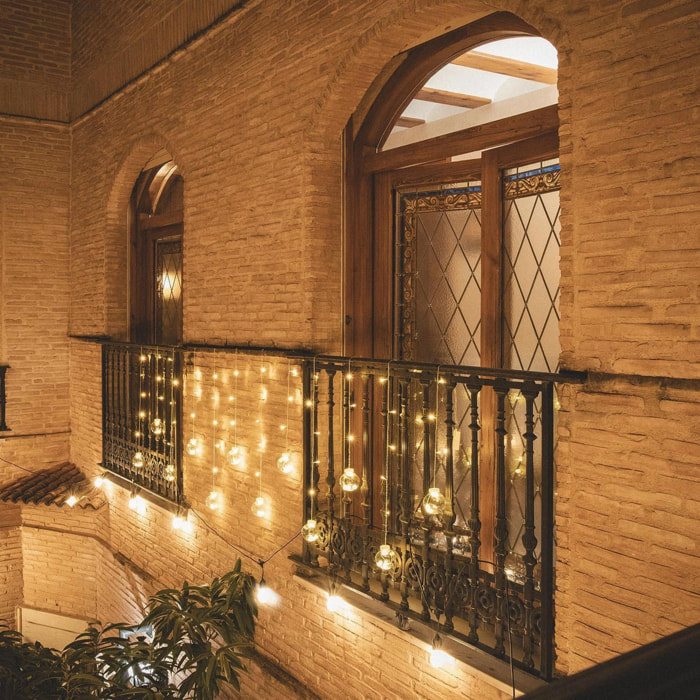 juego de montaje para luces de navidad de 202 piezas - para decoración en exteriores en color blanco