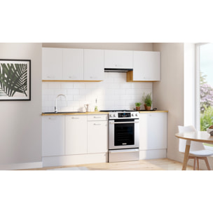 Ensemble de cuisine Allegra 240cm - Bois - Blanc