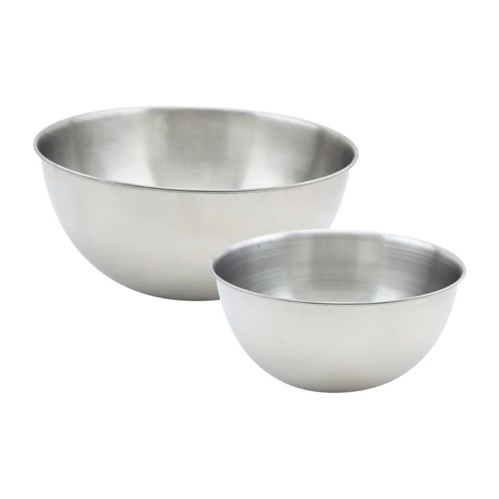 Set de 2 bols à mixer en inox 20,5 et 25 cm Fackelmann Basic