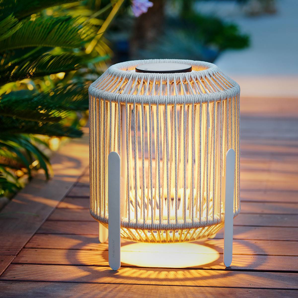 Lanterne Liny solaire argile H36cm