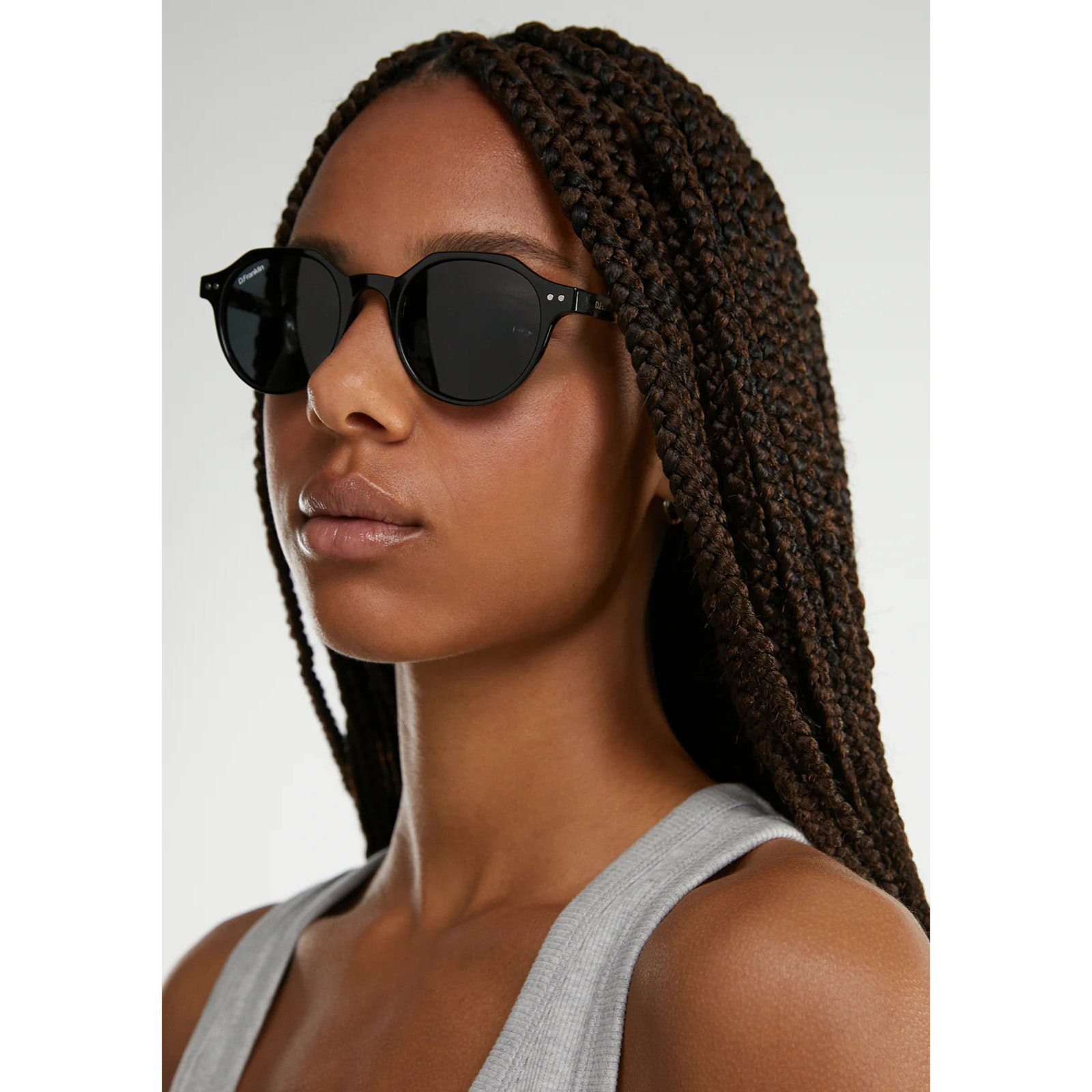 Gafas de Sol Ultra Light S Round Black / Black D.Franklin