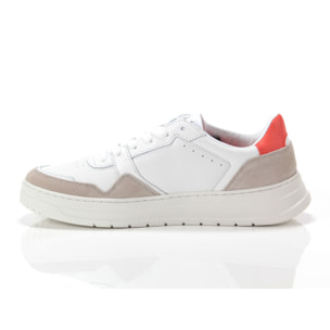 Sneakers Sergio Tacchini Court Classic MP White Tofu Ponciana Red Bianco