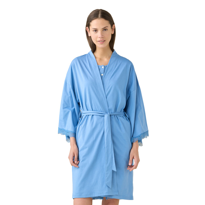 Vestaglia kimono donna estiva in cotone articolo essential. Noidinotte