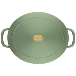 Cocotte en fonte Bellamonte, Ovale, Vert, 33 cm