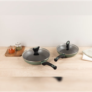 Juego de 4pzs aluminio forjado inducción ican