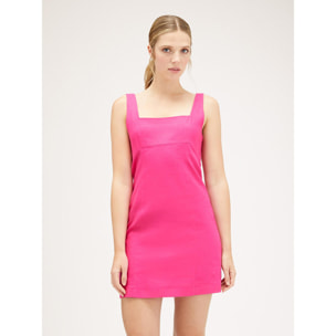 Motivi - Mini dress in lino viscosa - Fucsia