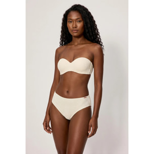 Top bikini bandeau Beige