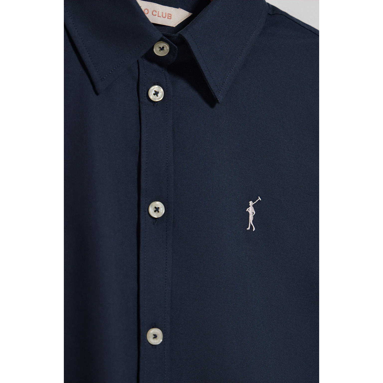 Camisa Oxford Regular fit azul marino con logo Rigby Go