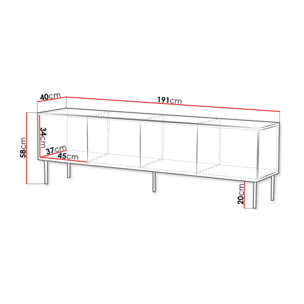 Salvador - meuble TV - bois - 191 cm - Bois