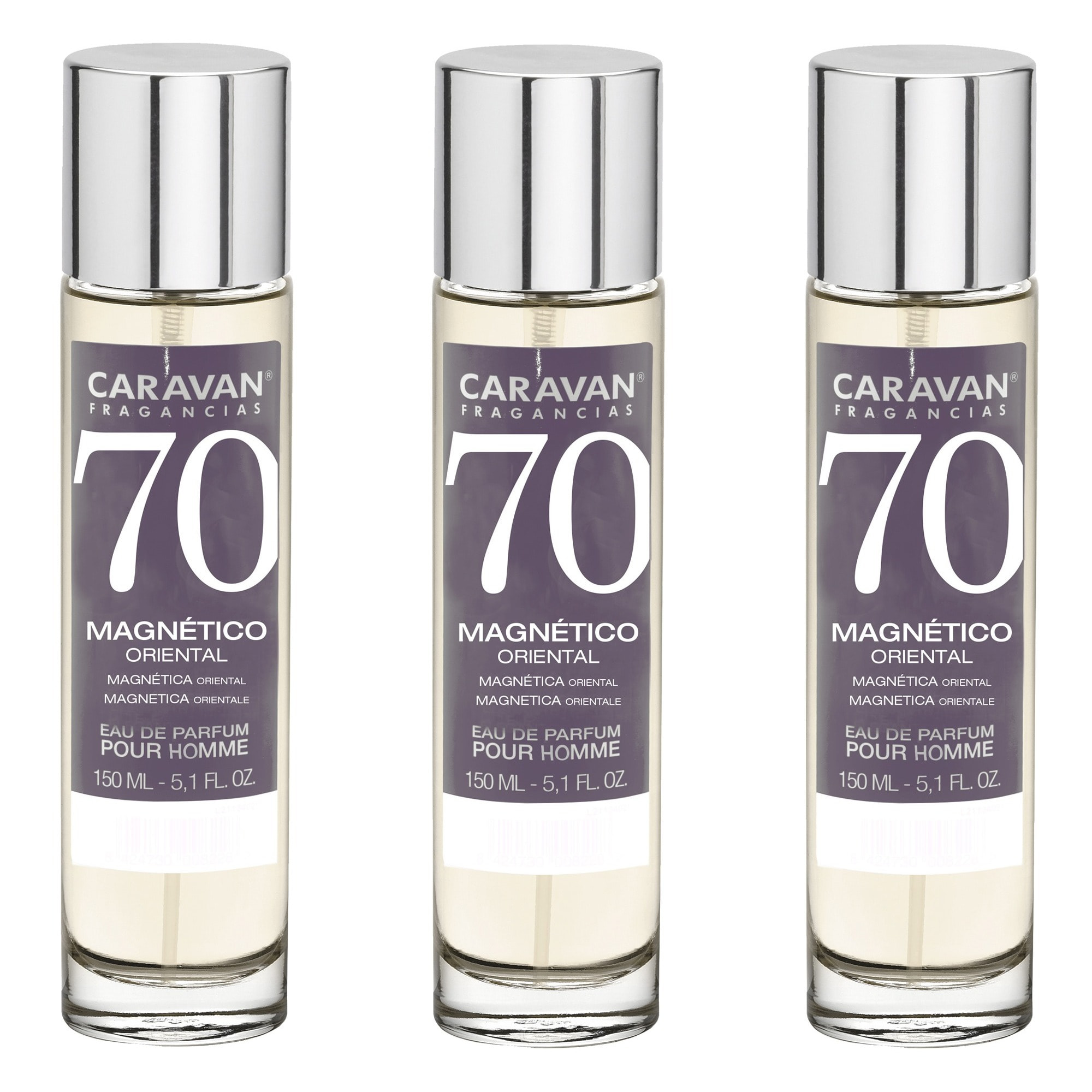 Caravan fragancias set de 3 frascos perfume de hombre nº70, de 150 ml