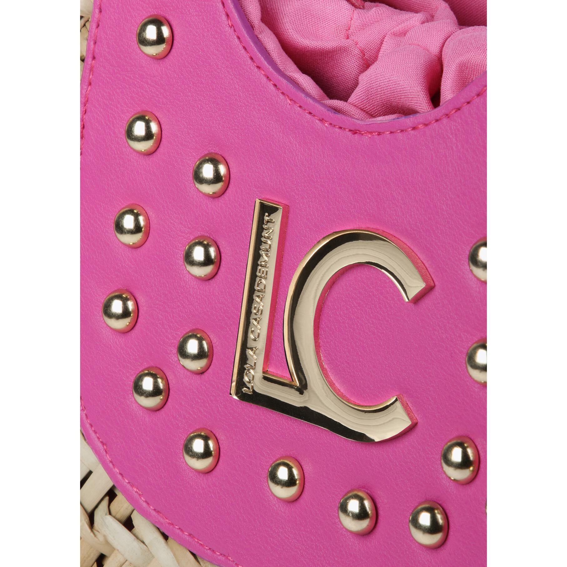 Borsa a cesta piccola con borchie