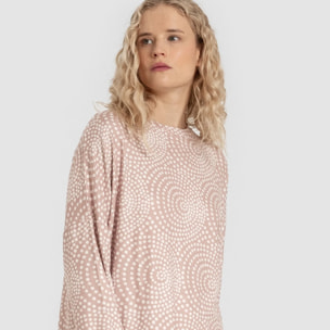 Pigiama lungo da donna secret katy mauve pink