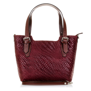 Arezzo Borsa tote Donna.Pelle autentica Camoscio Inciso Intrecciato