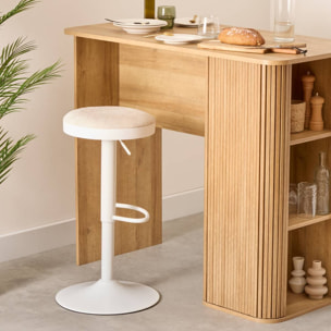 Lot de 2 tabourets de bar Ilsa ivoire