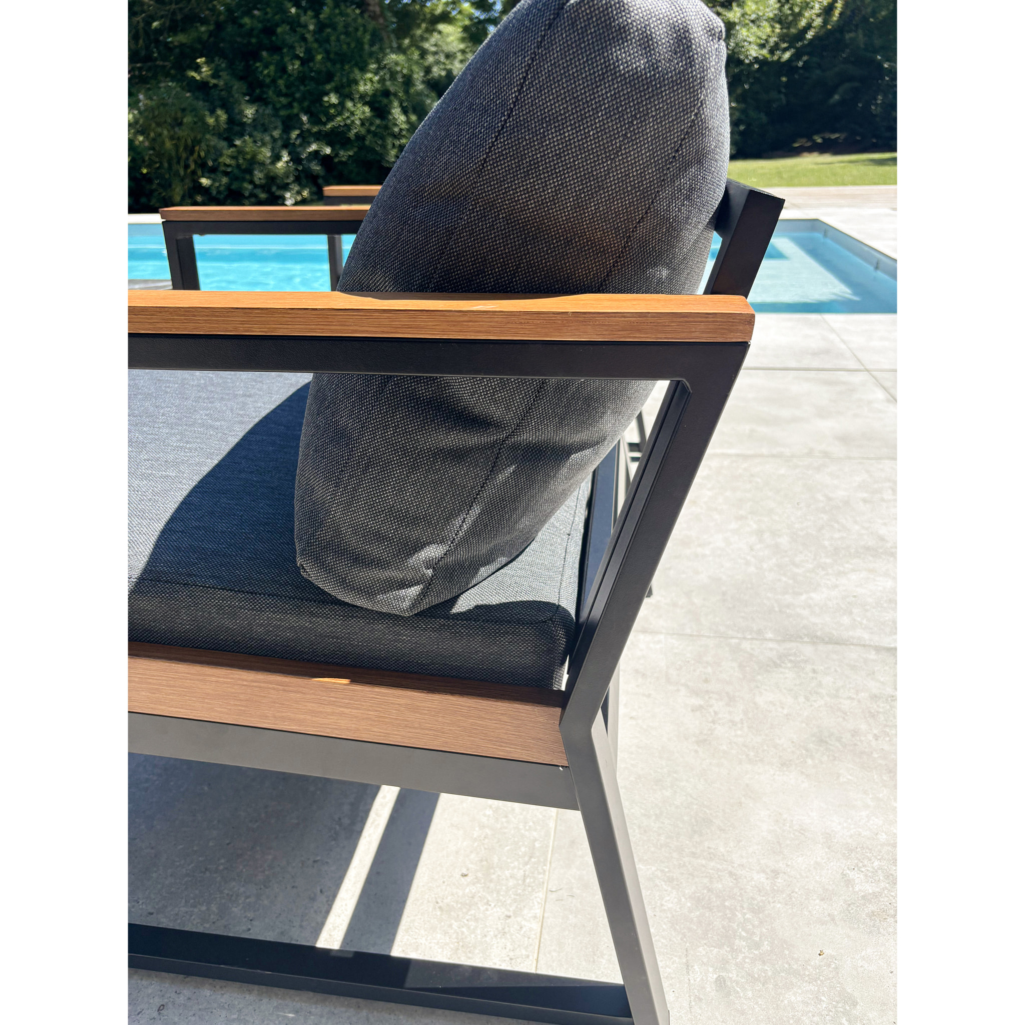 TADEO - Salon de jardin bas en aluminium
