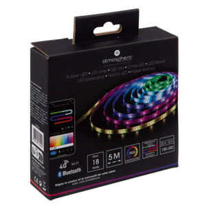 Ruban LED connecte avec application wifi + bluetooth + 5m