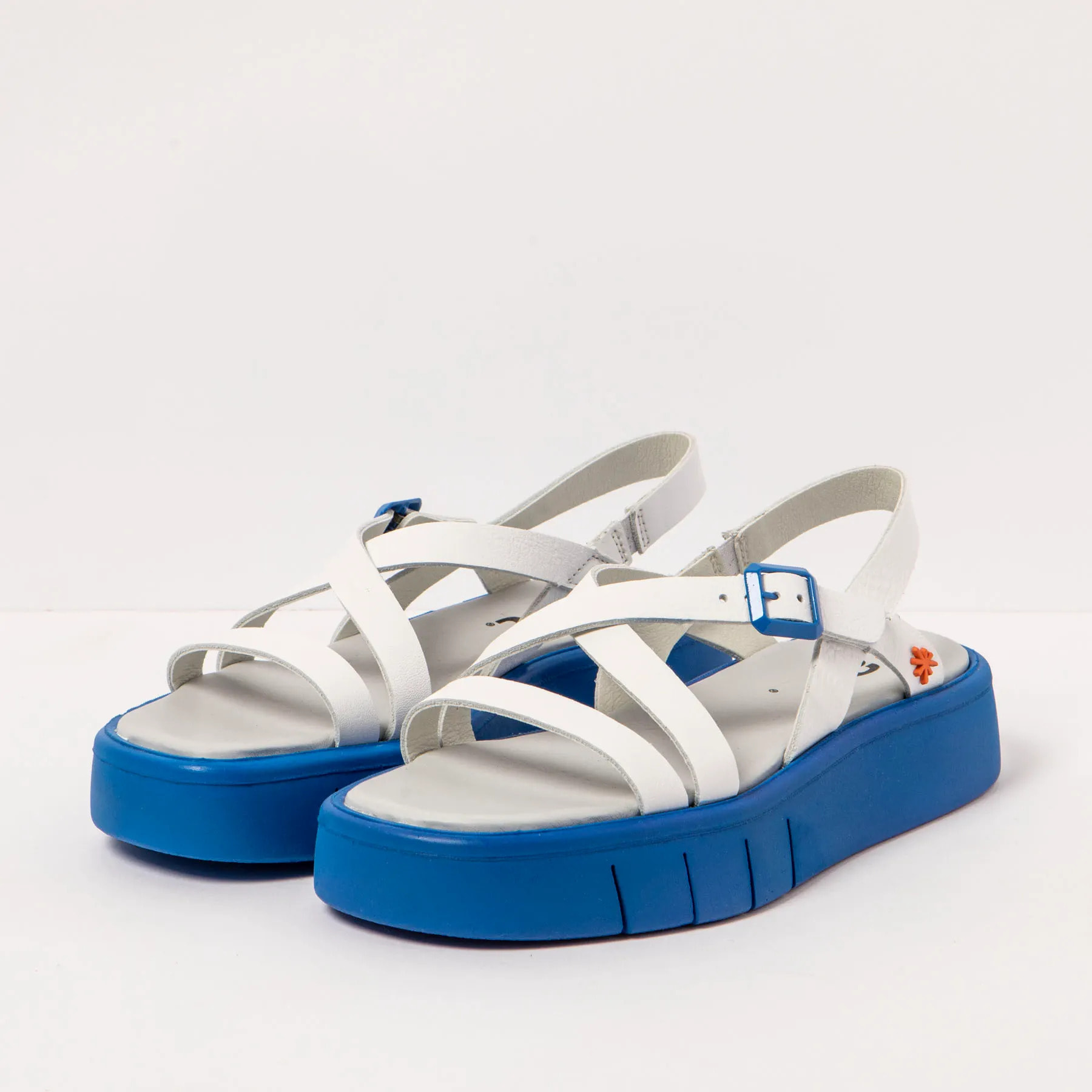 Sandalias 1853 NAPPA WHITE-BLUE/ MALAGA color White-blue