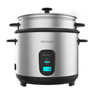 Arrocera RiceFusion 7000 Inox. 700 W, Capacidad 1,8 Litros, 10 Raciones, Acero I