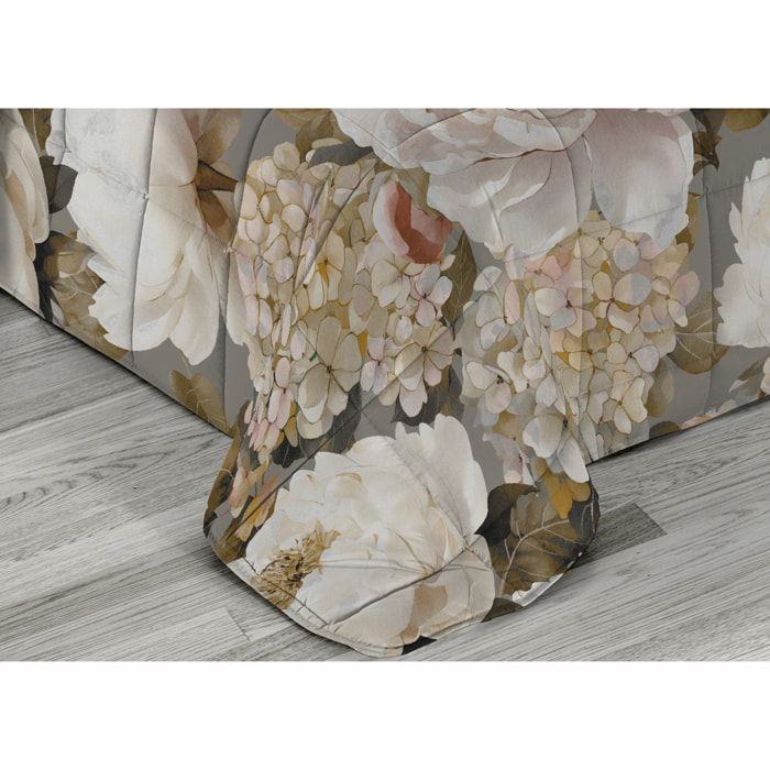 Trapunta Invernale 300gr Diadema Flora Stampa Digitale Fantasia Floreale D4