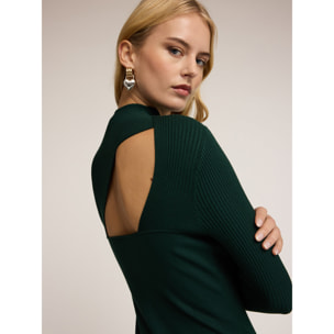 Motivi - Tubino midi in maglia con cut-out posteriore - Verde