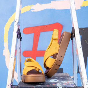 Sandalias 1855 NAPPA BLACK-ORANGE/ MALAGA color Black-orange