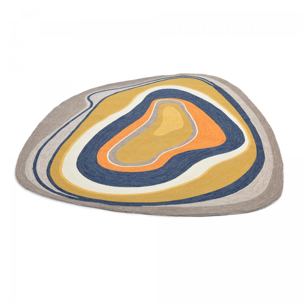 Tapis extérieur tissé kilim rectangle KAFI