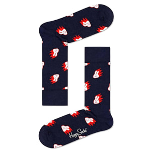 Pack de 2 calcetines naranja y negro Happy socks