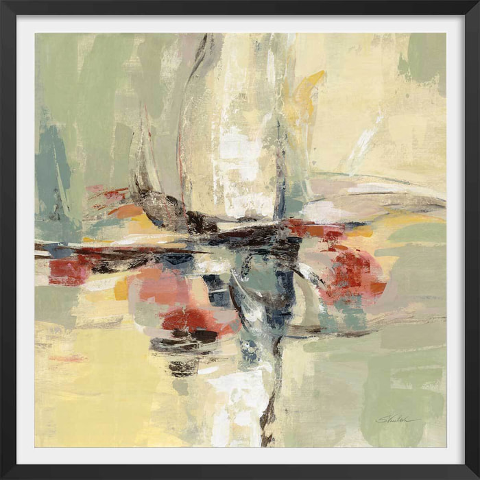 Affiche Ambiance des îles Affiche + cadre en bois - Noir