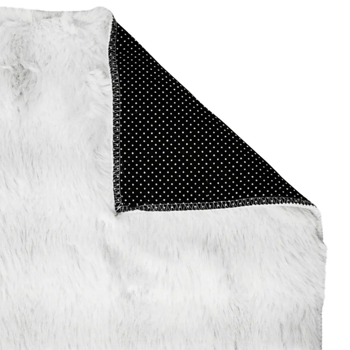 Tapis fausse fourrure 3D Zephy blanc 90x60cm