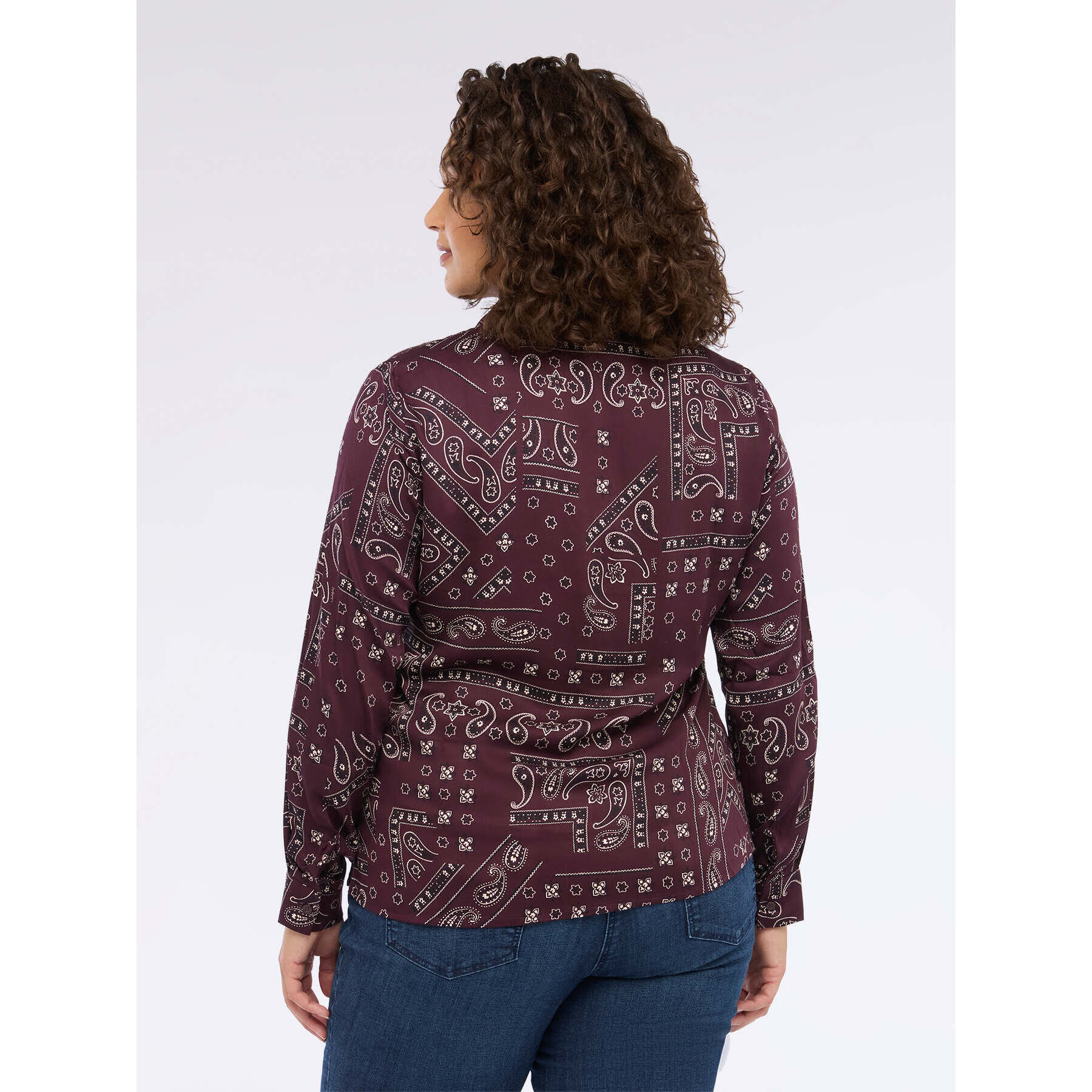 Fiorella Rubino - Camicia stampa bandana in mussola - Bordeaux