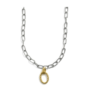 Collar Hiami acabado oro 18k y plata