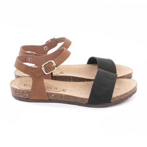 SANDALO BIO FLAT FASCIA NERO