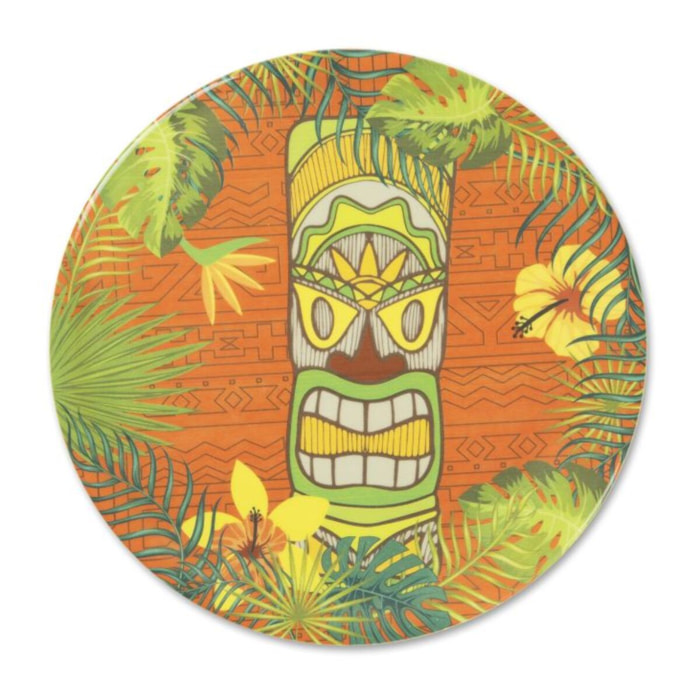 Set de 6 Assiettes à Pizza Excelsa – Tiki, Porcelaine Multicolore