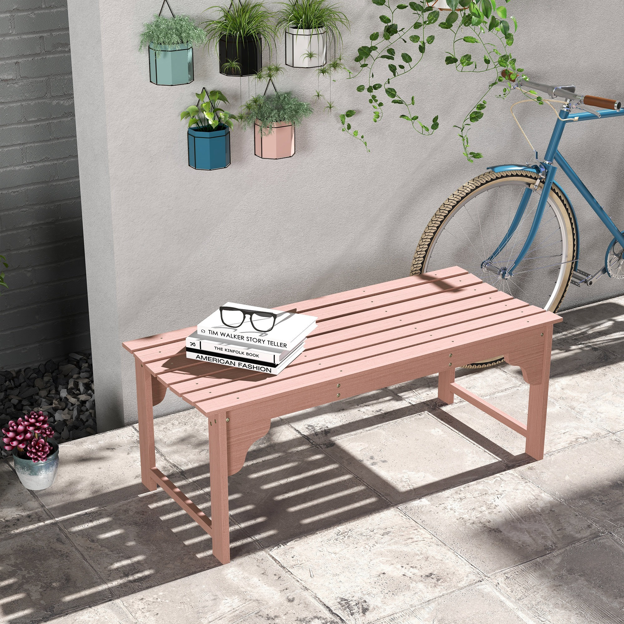 Banc de jardin 2 places assise à lattes dim. 115L x 50l x 45H cm bois de jarrah