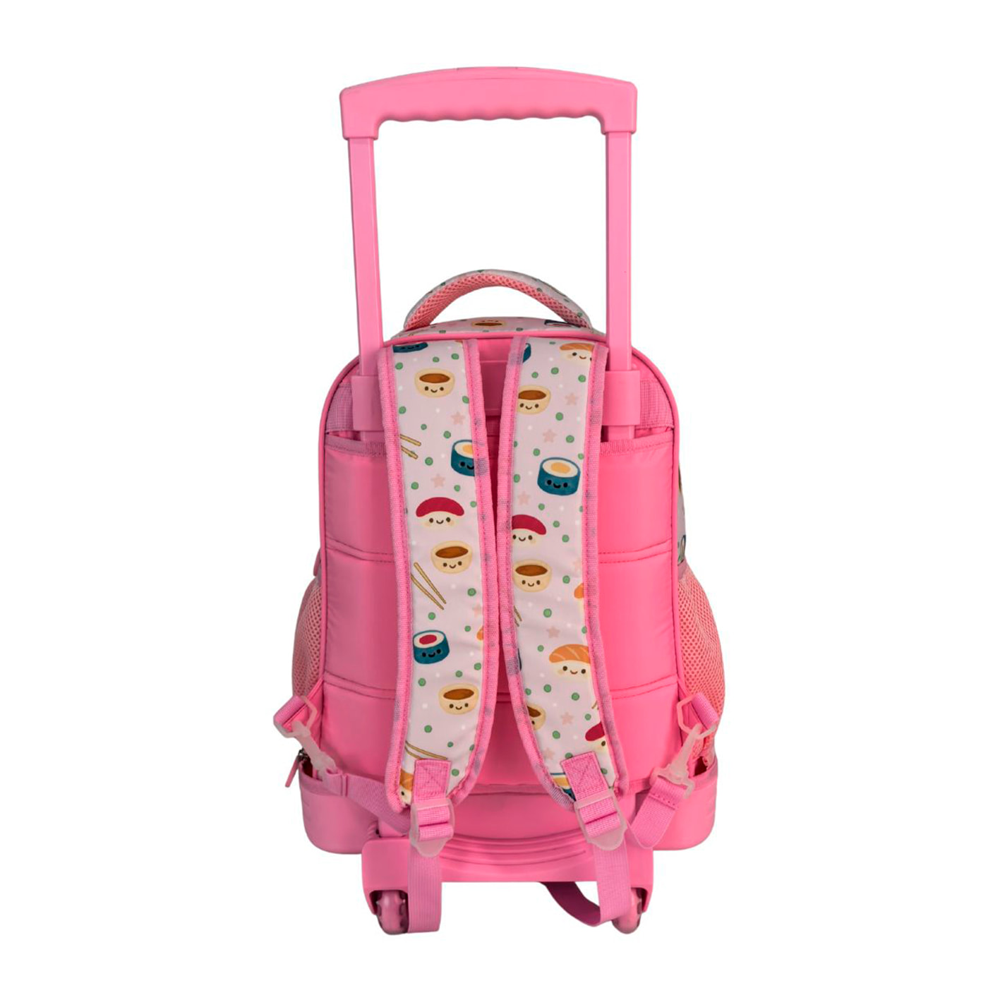 Carrello Fisso Compatto Doppio Corpo Grande Capacità Blin Blin Sushi. Schienale e spallacci regolabili e imbottiti. Con accessorio pom pom.