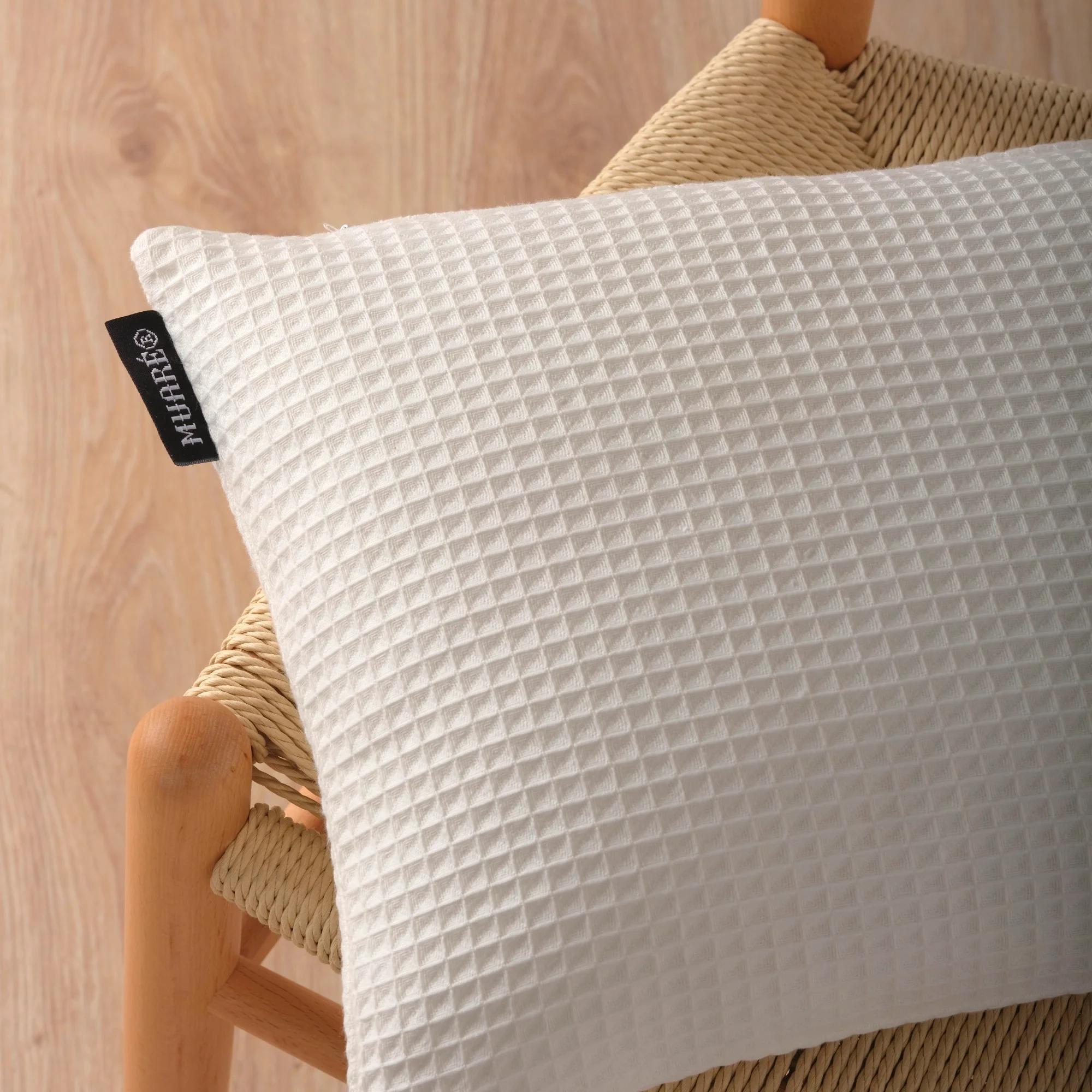 Housse de coussin Waffle Naturel 30x50 cm