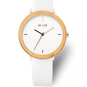 Reloj Mam MAM677 Unisex Analogico Cuarzo con Correa de Cuero