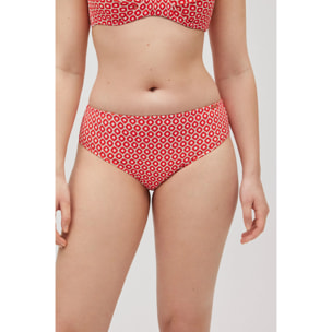 Slip bikini modellante stampato in piqué