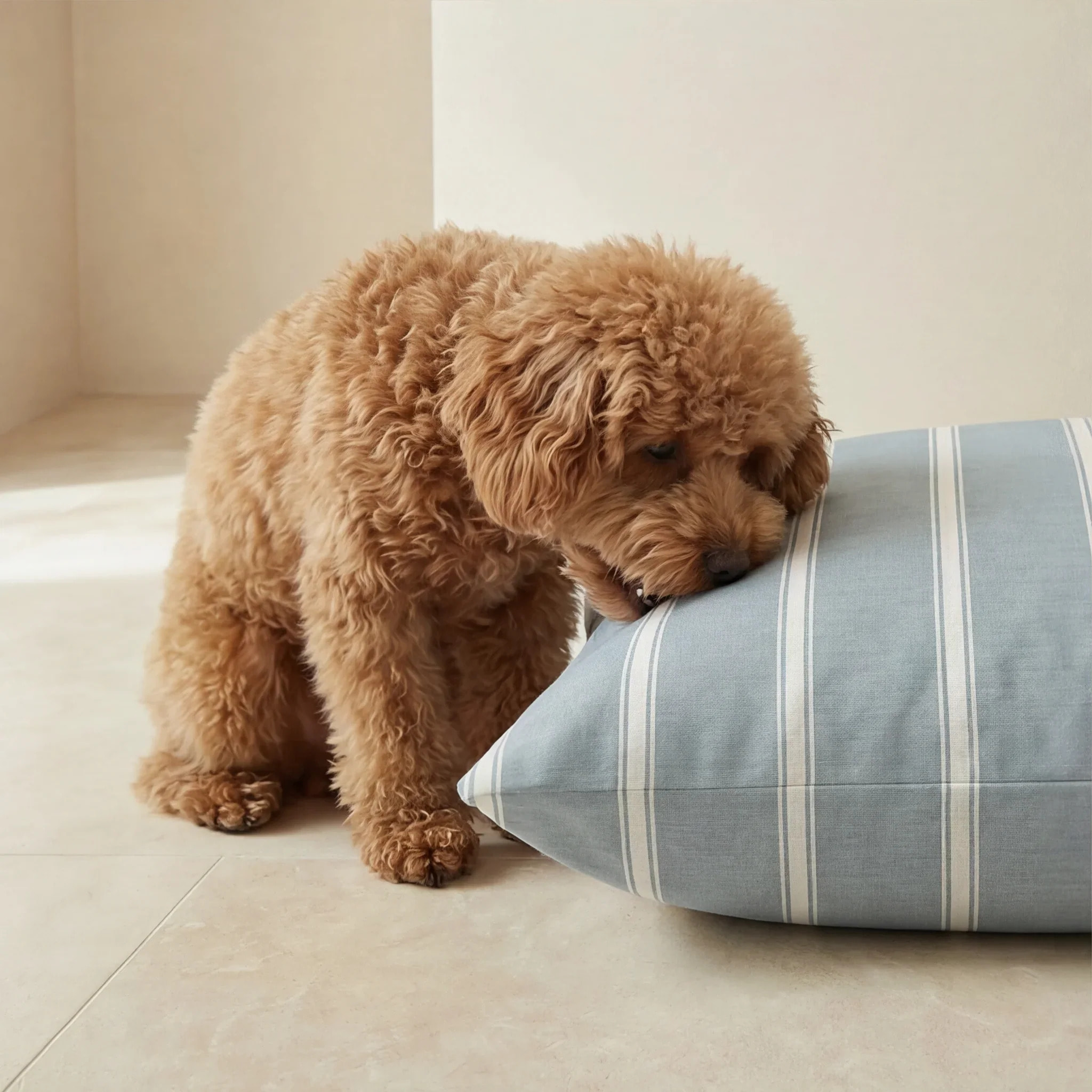 Lit pour animaux déhoussable et antitaches Scott Bleu