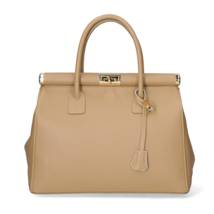 Borsa a mano da donna - Modello Aleria - Vera pelle - 35.0 x 26.0 x 16.0 cm