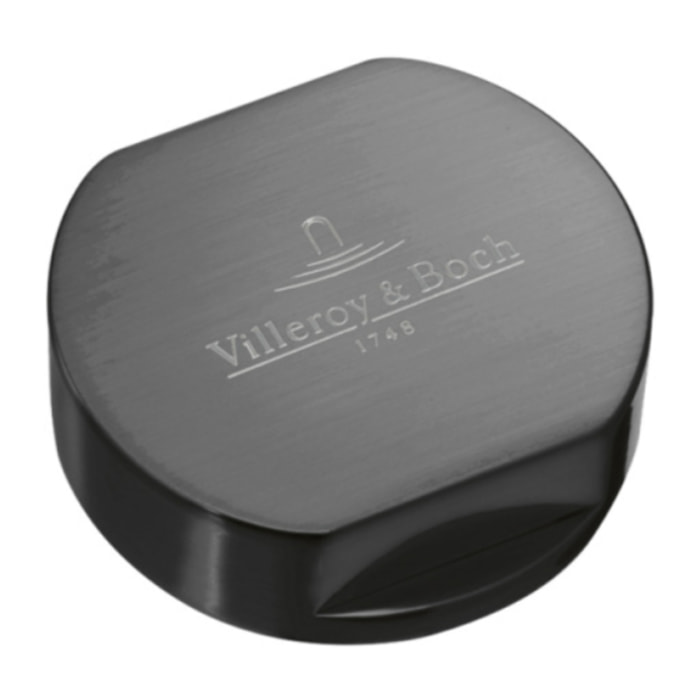 Bouton pour mécanisme 1 cuve, VILLEROY & BOCH en acier inoxydable finition anthracite