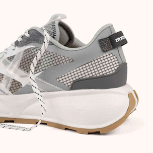 Sneakers de diseño deportivo y alma urbana Blanco y Gris MUNICH TRAINNER 05